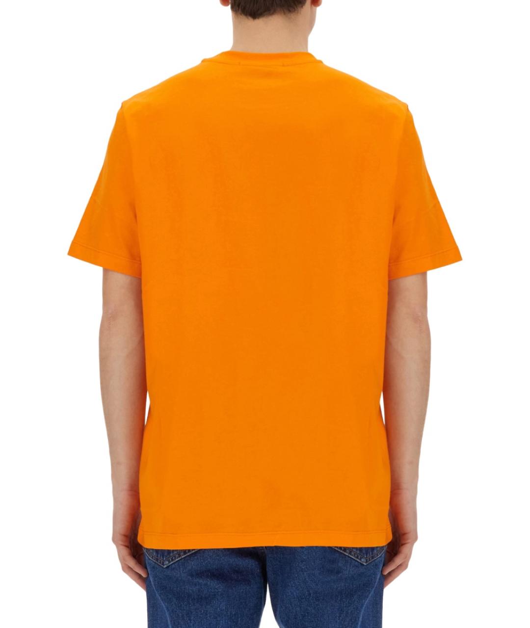 MSGM Оранжевая хлопковая футболка, фото 3