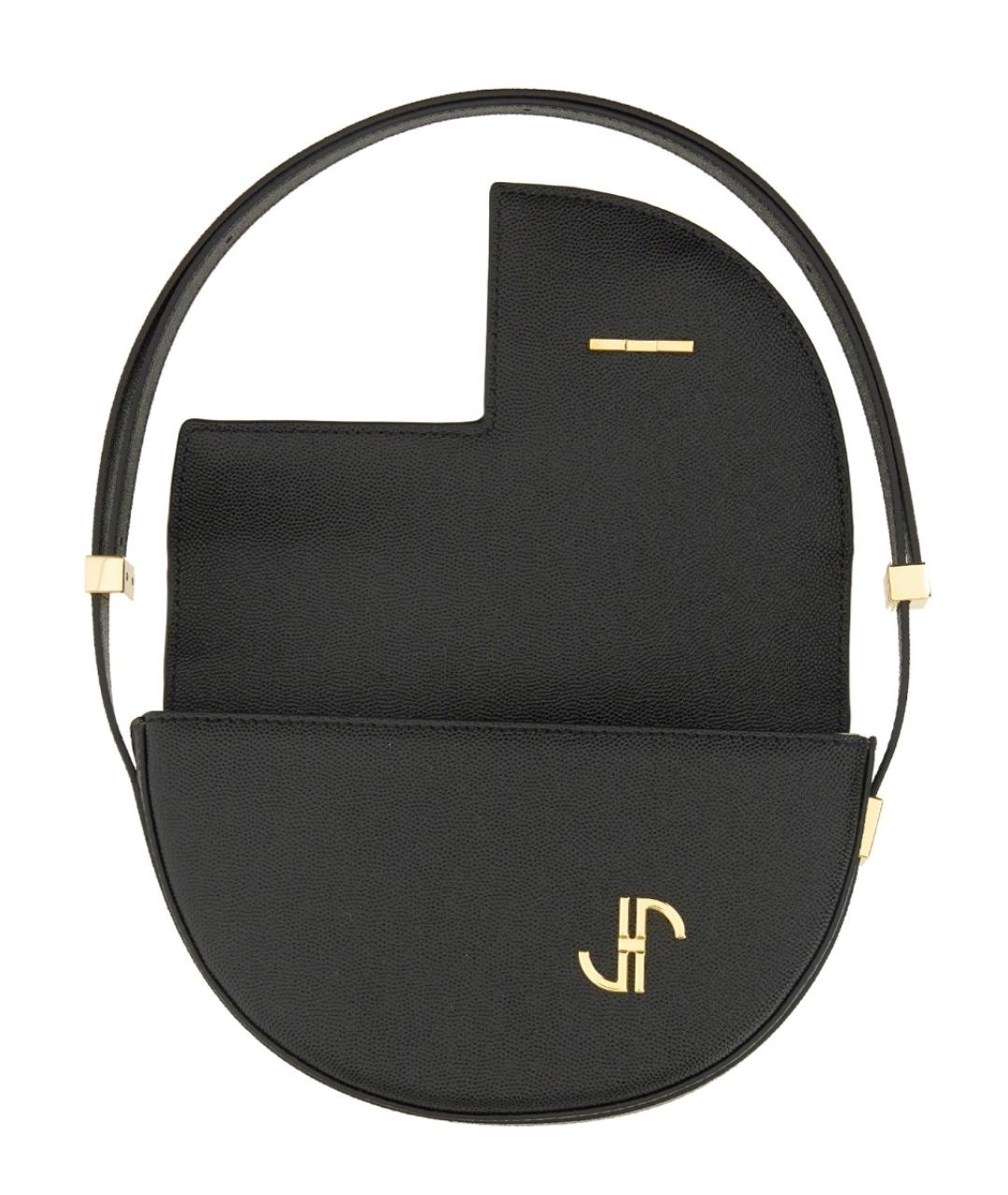 PATOU Черная кожаная сумка через плечо, фото 4