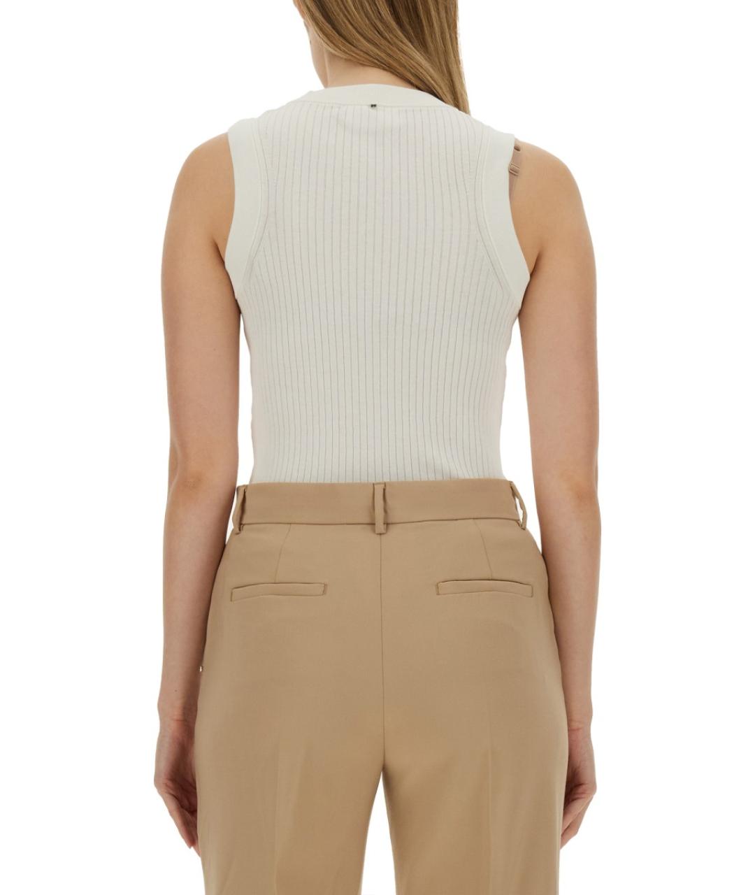 SPORTMAX Белая хлопковая блузы, фото 3