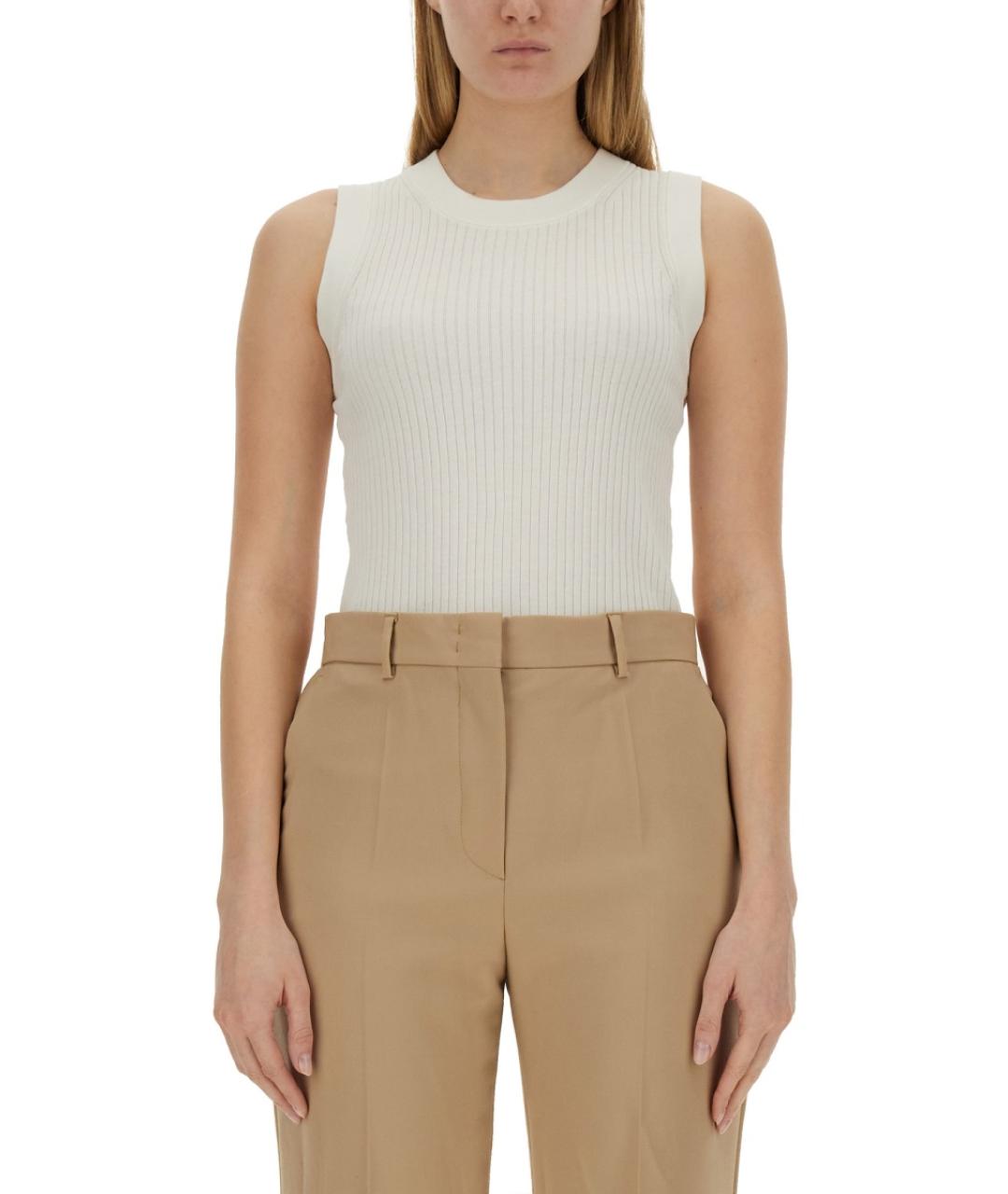 SPORTMAX Белая хлопковая блузы, фото 1