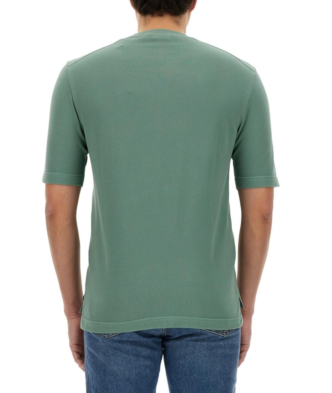 ZEGNA Синяя хлопковая футболка, фото 3