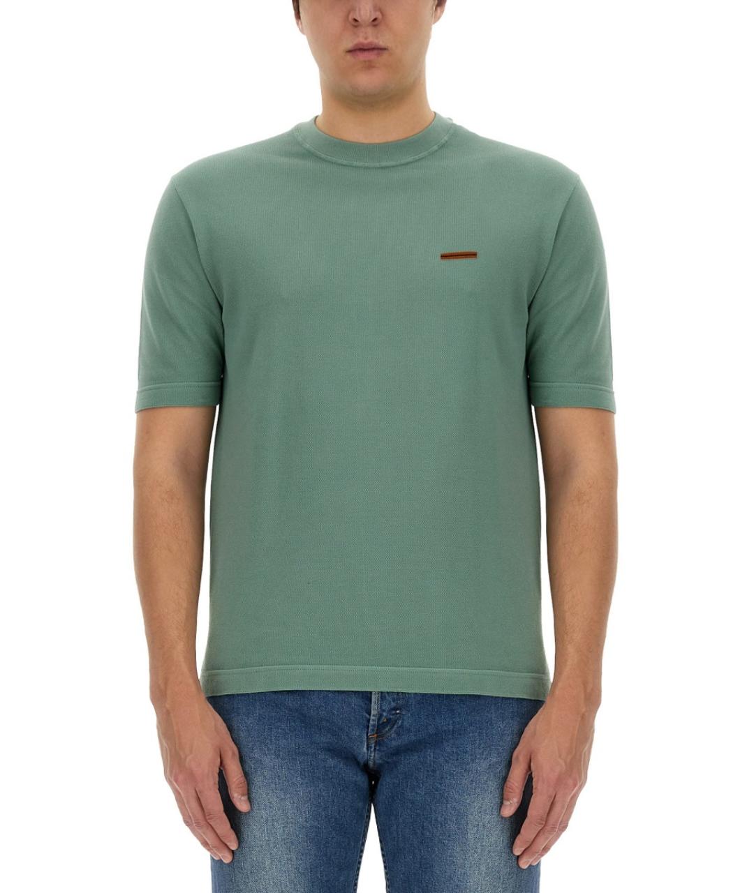 ZEGNA Синяя хлопковая футболка, фото 5