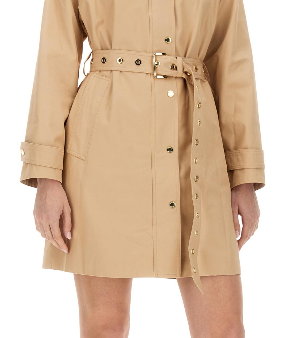 MICHAEL KORS Бежевый хлопковый тренч/плащ, фото 4