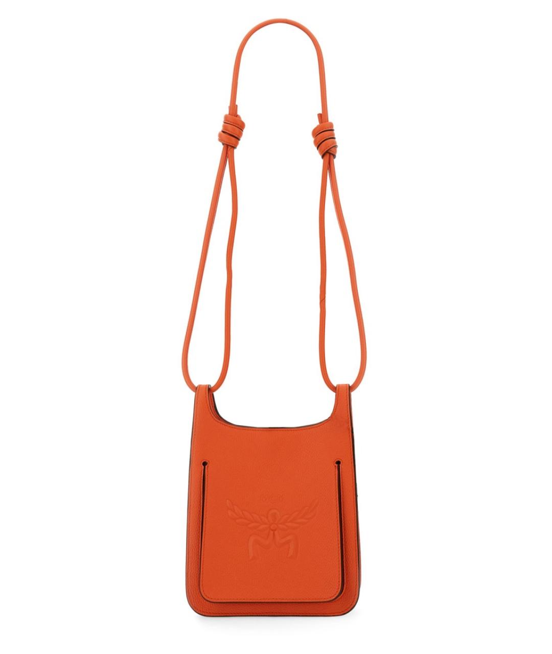 MCM Оранжевая кожаная сумка через плечо, фото 2