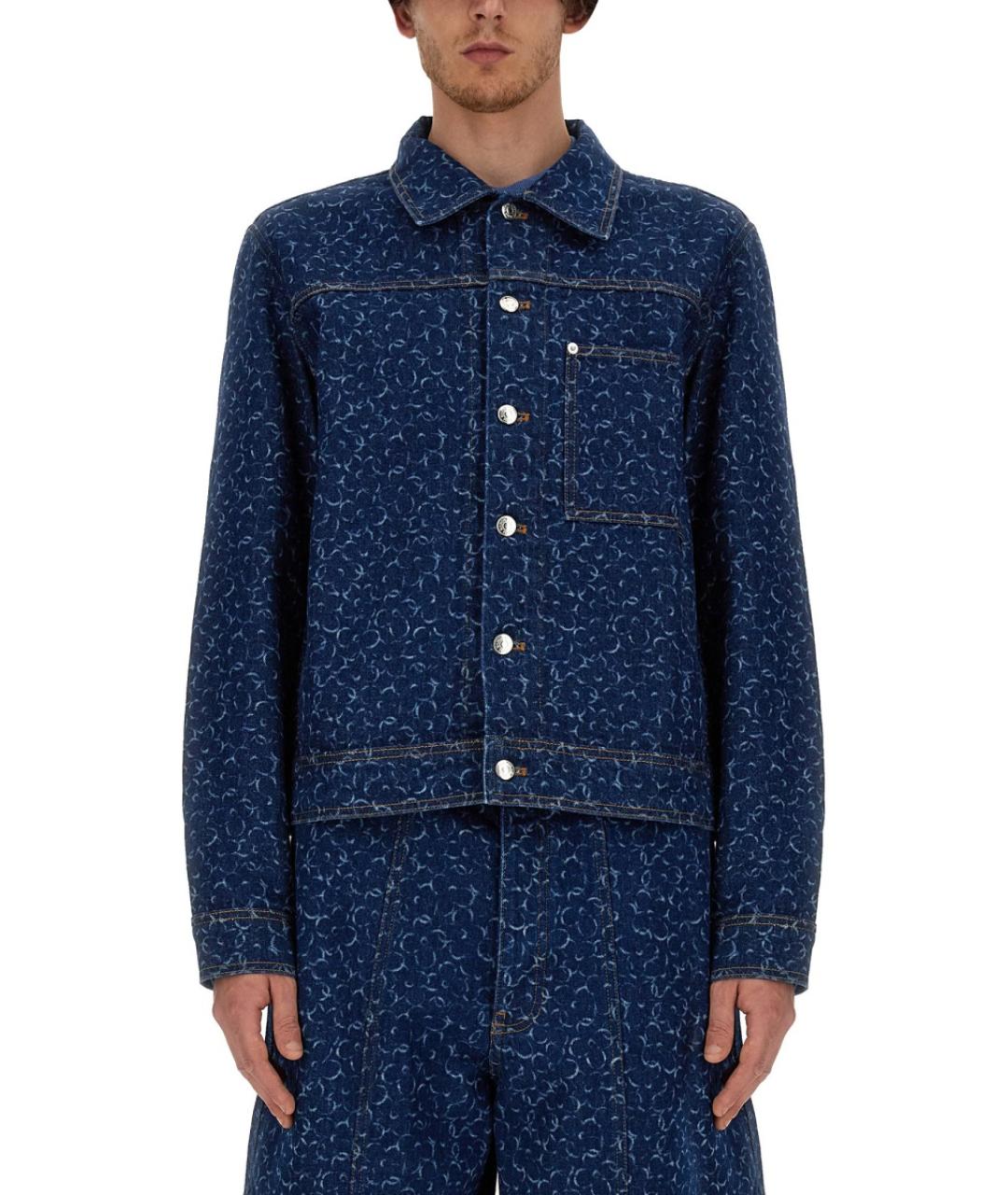 MAISON KITSUNE Синяя хлопковая куртка, фото 5