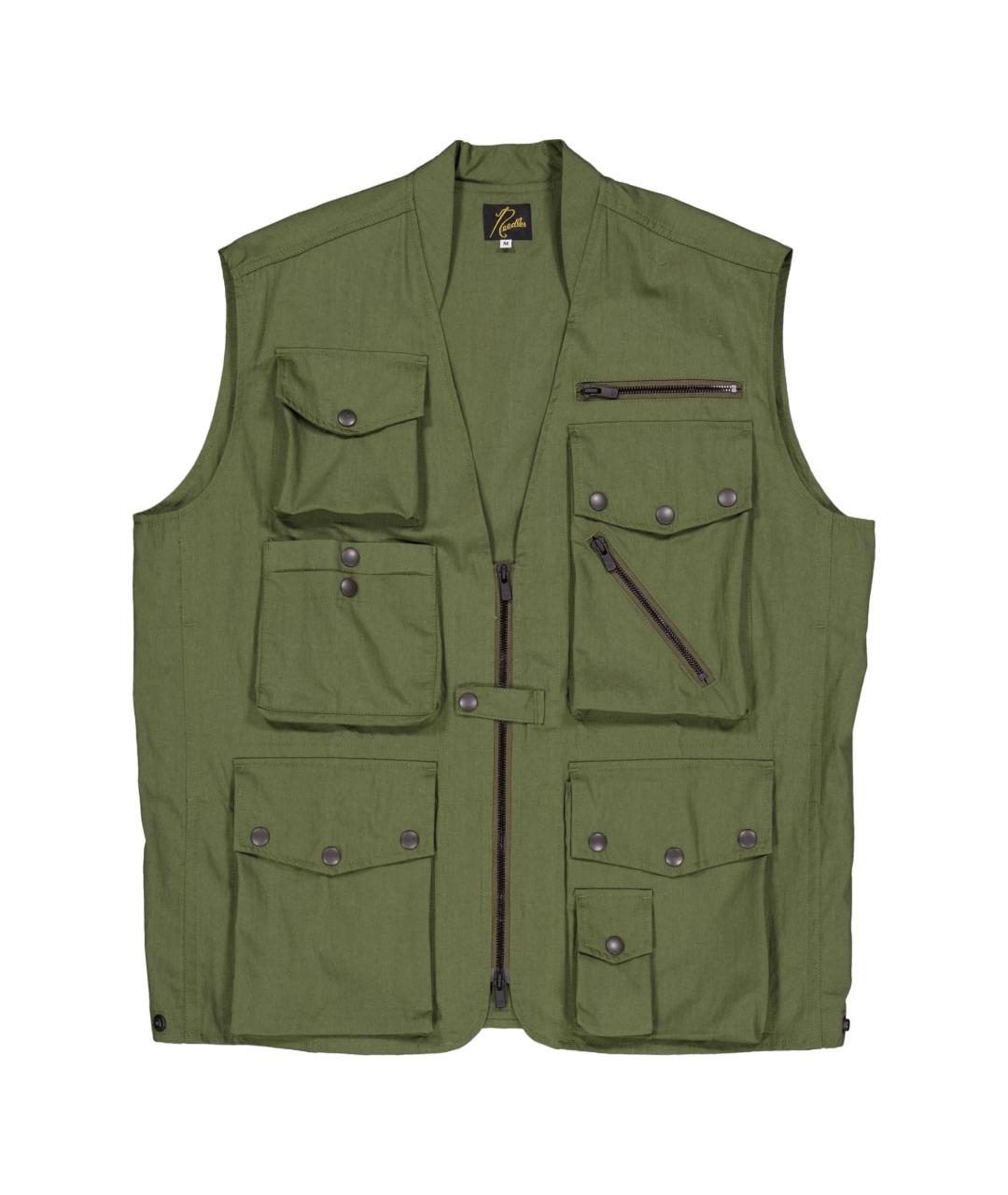 NEEDLES Зеленый хлопковый жилет, фото 1