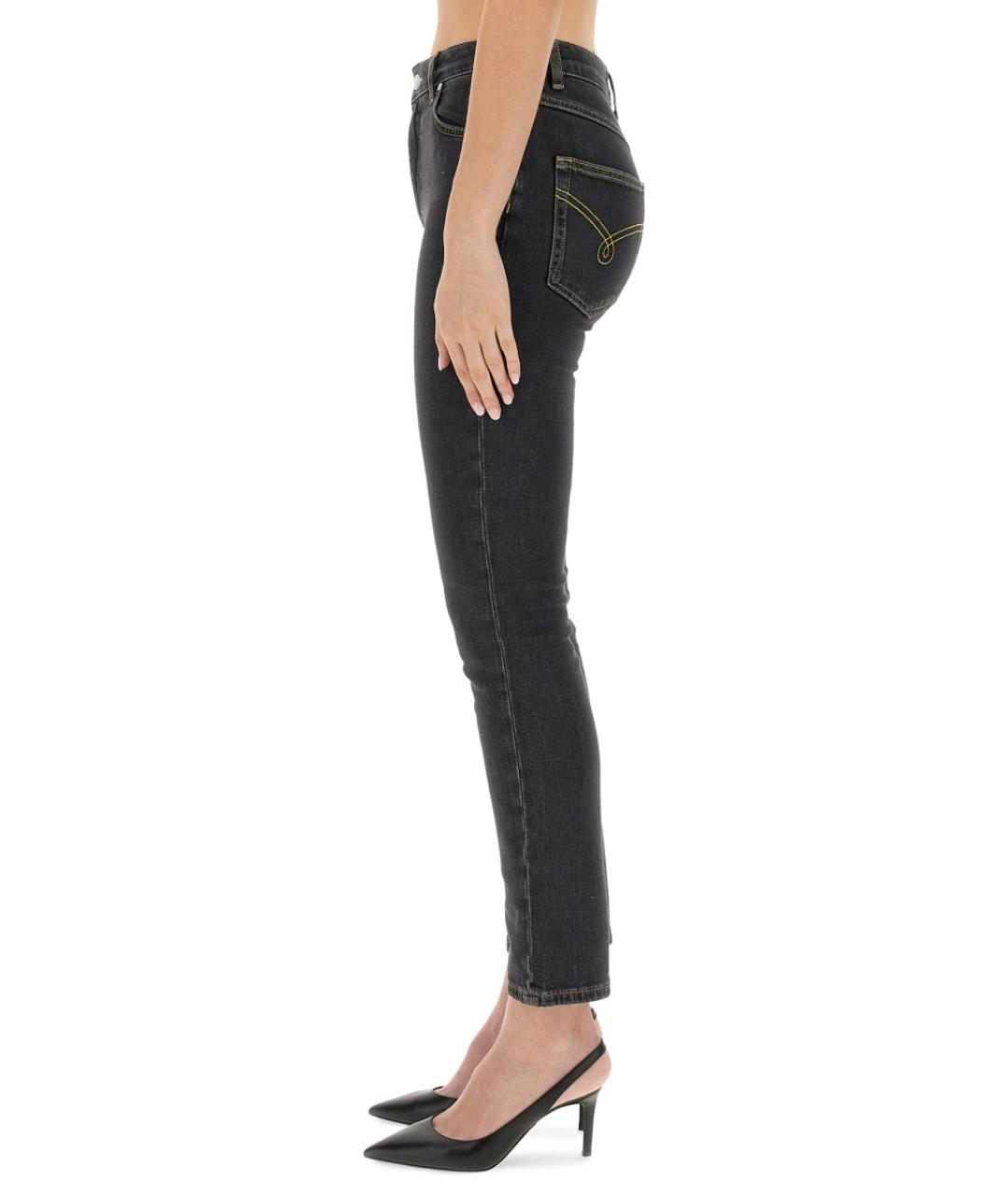 MOSCHINO JEANS Черные хлопковые джинсы слим, фото 3