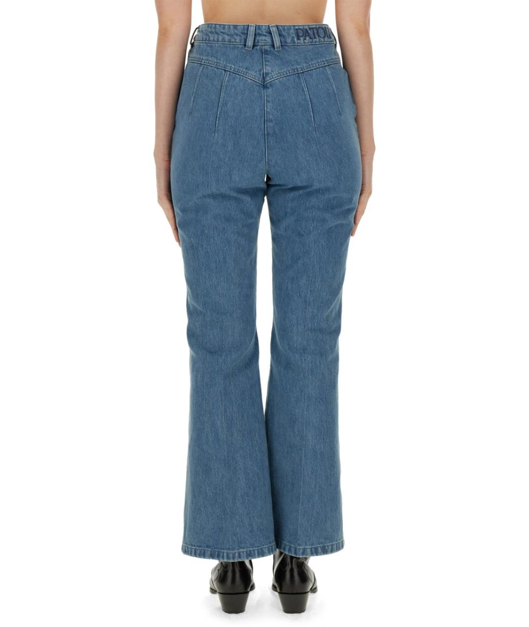 PATOU Синие хлопковые джинсы клеш, фото 4