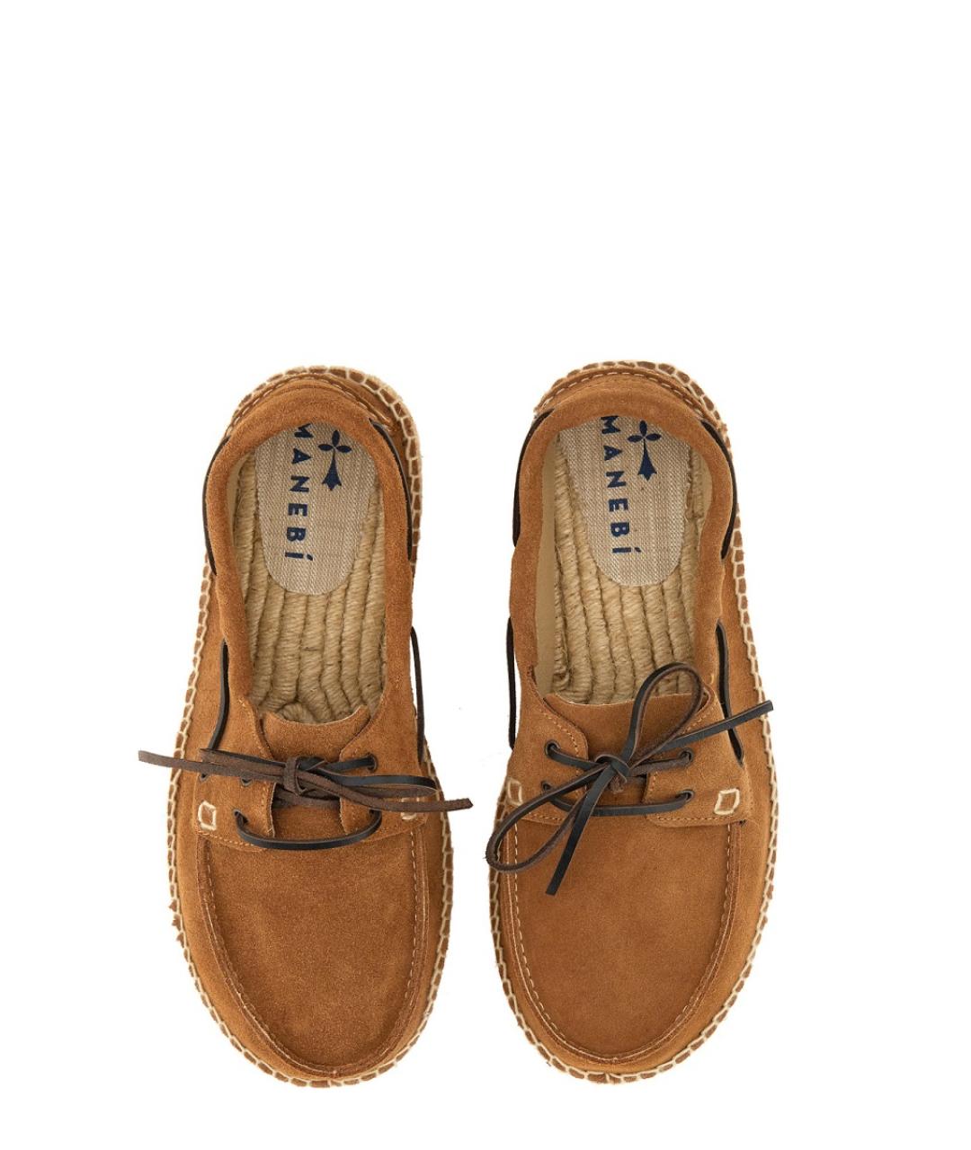 MANEBI Коричневые замшевые мокасины, фото 5