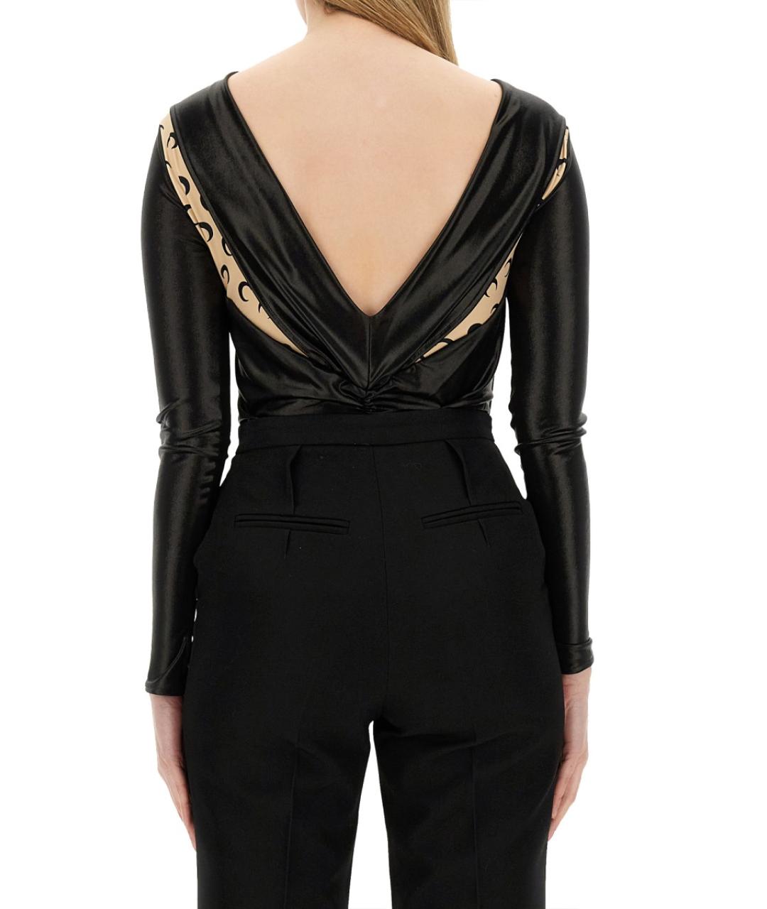 MARINE SERRE Черное вискозное боди, фото 3