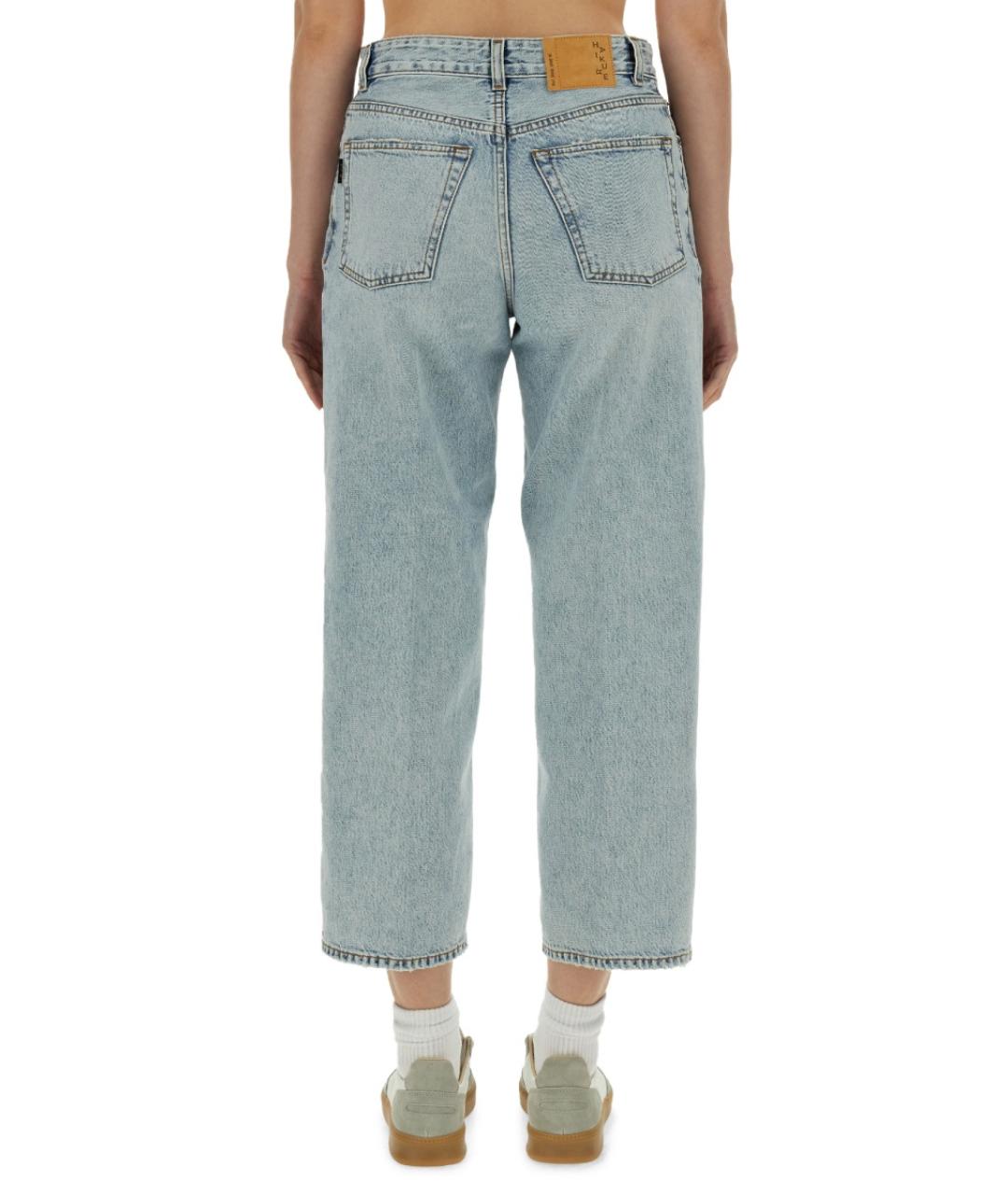 HAIKURE Синие хлопковые прямые джинсы, фото 3