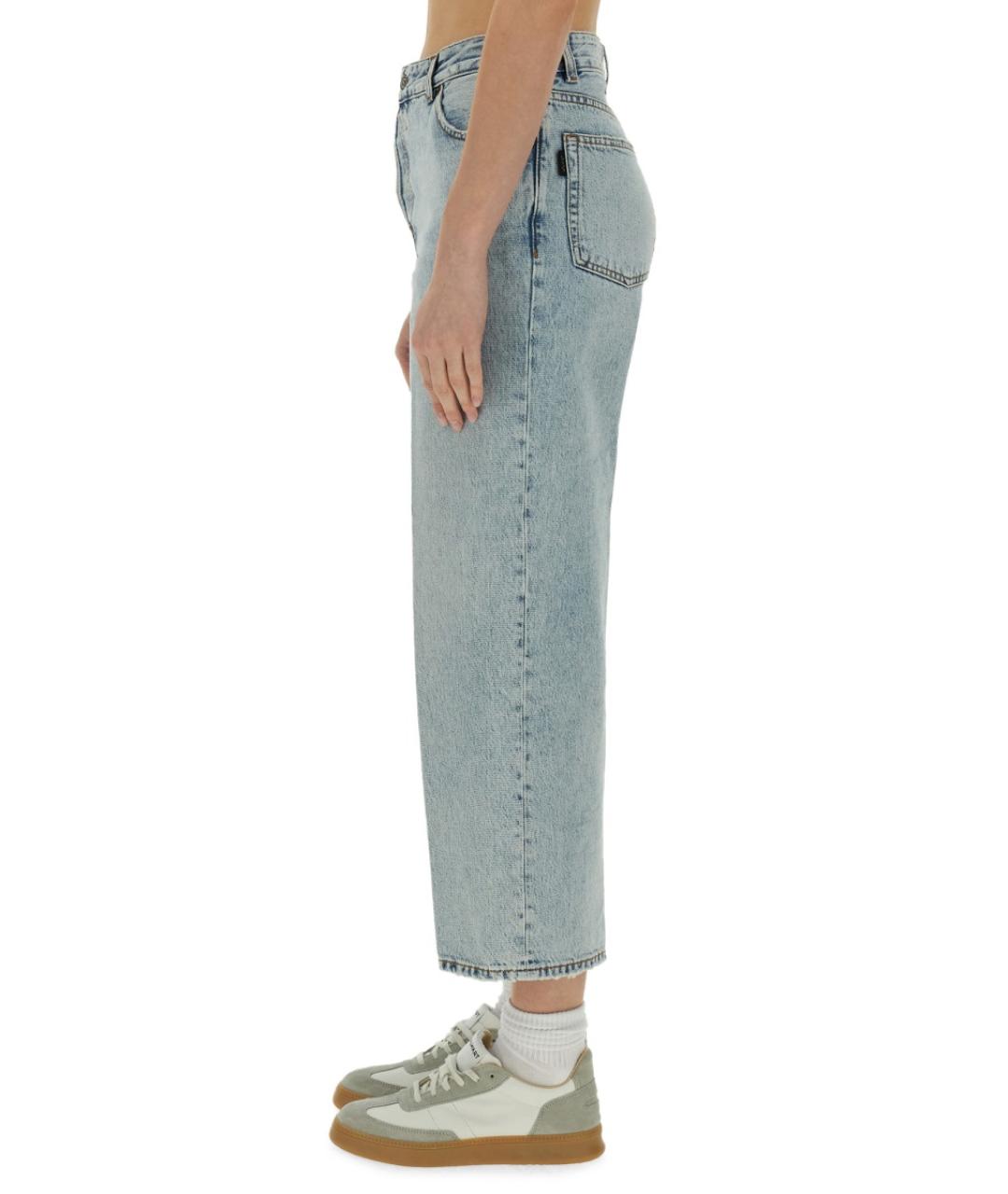 HAIKURE Синие хлопковые прямые джинсы, фото 4