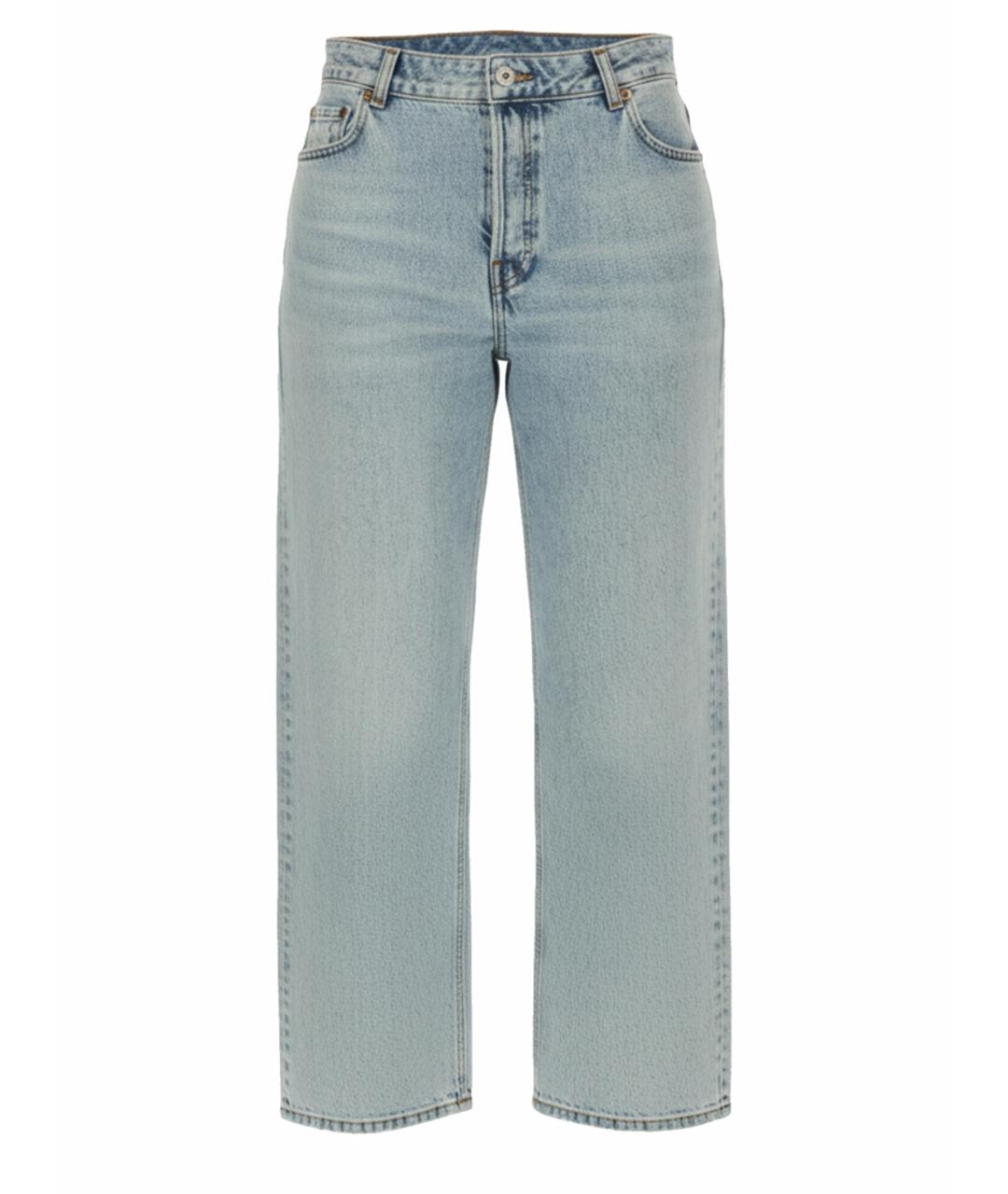 HAIKURE Синие хлопковые прямые джинсы, фото 1