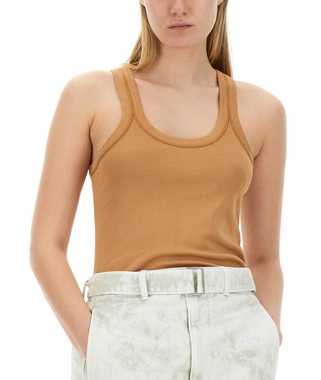 LEMAIRE Бежевая хлопковая майка, фото 4