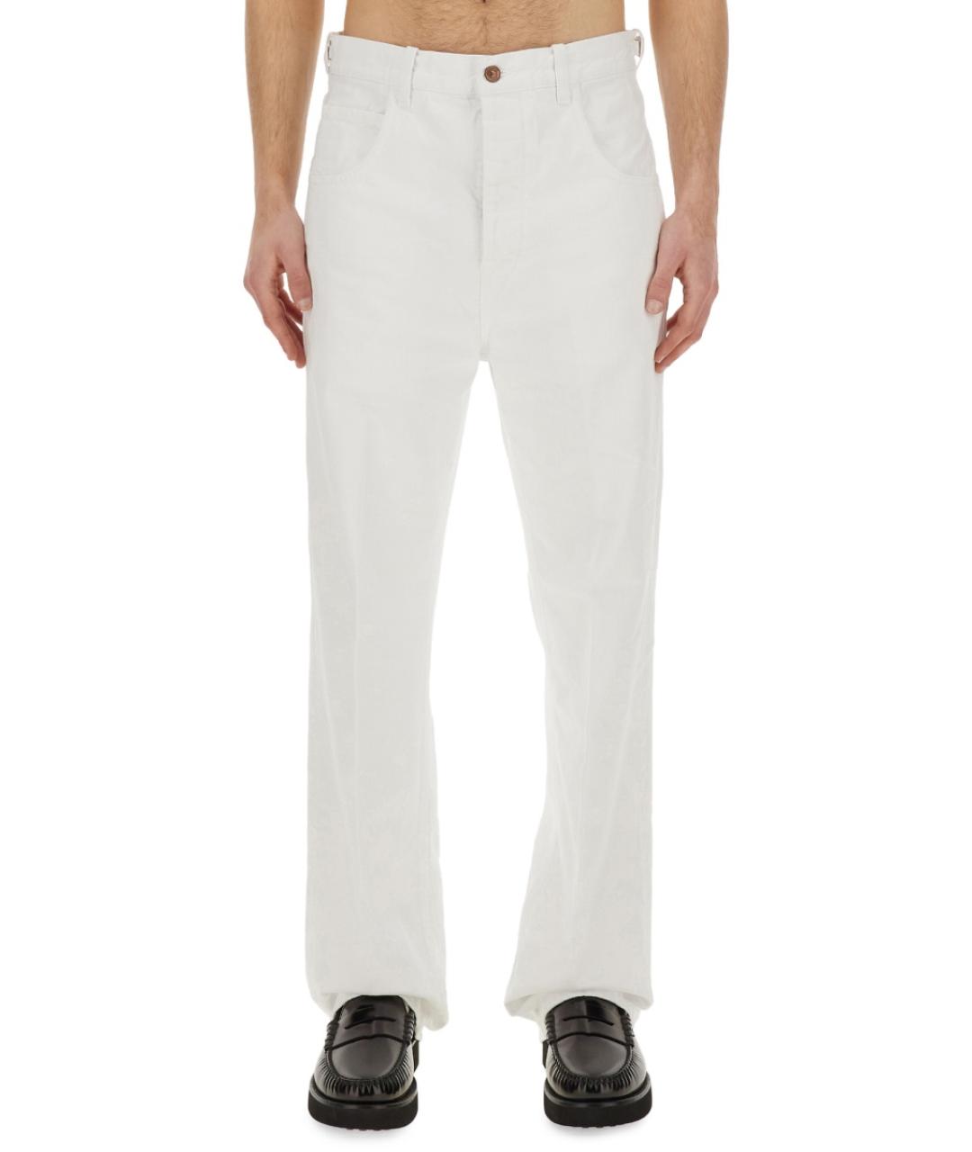 HAIKURE Белые хлопковые прямые джинсы, фото 5