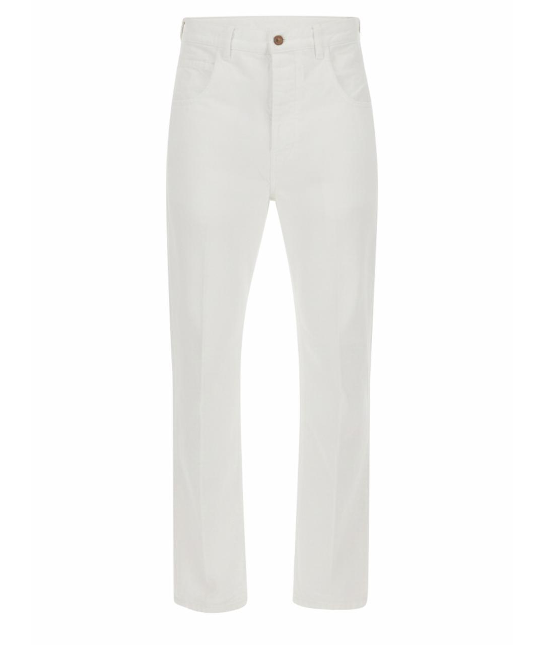 HAIKURE Белые хлопковые прямые джинсы, фото 1