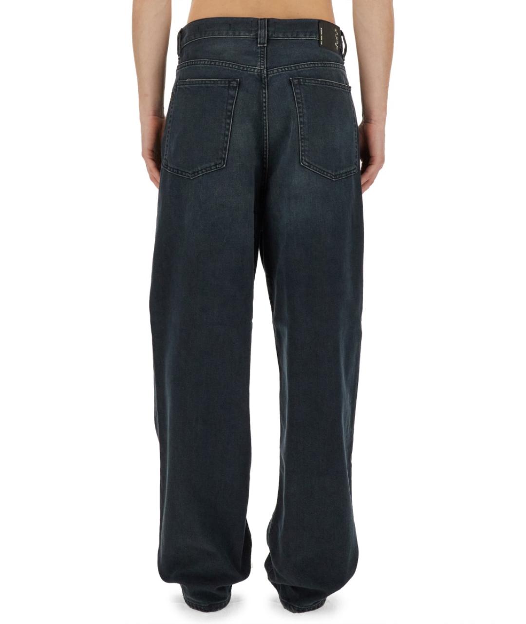 HAIKURE Черные хлопковые прямые джинсы, фото 3