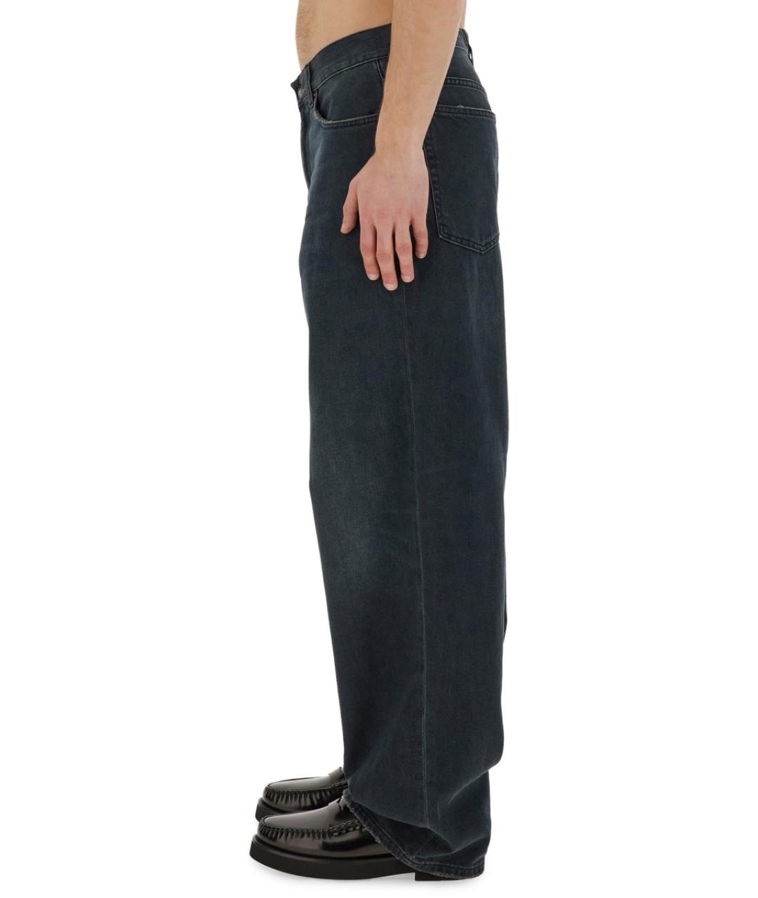 HAIKURE Черные хлопковые прямые джинсы, фото 4