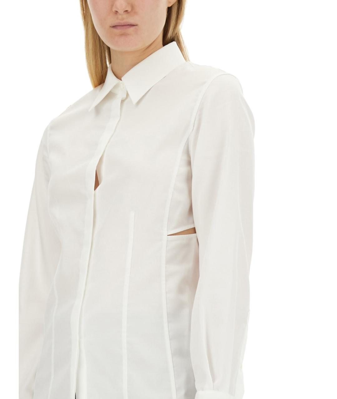 HELMUT LANG Белая хлопковая рубашка, фото 4