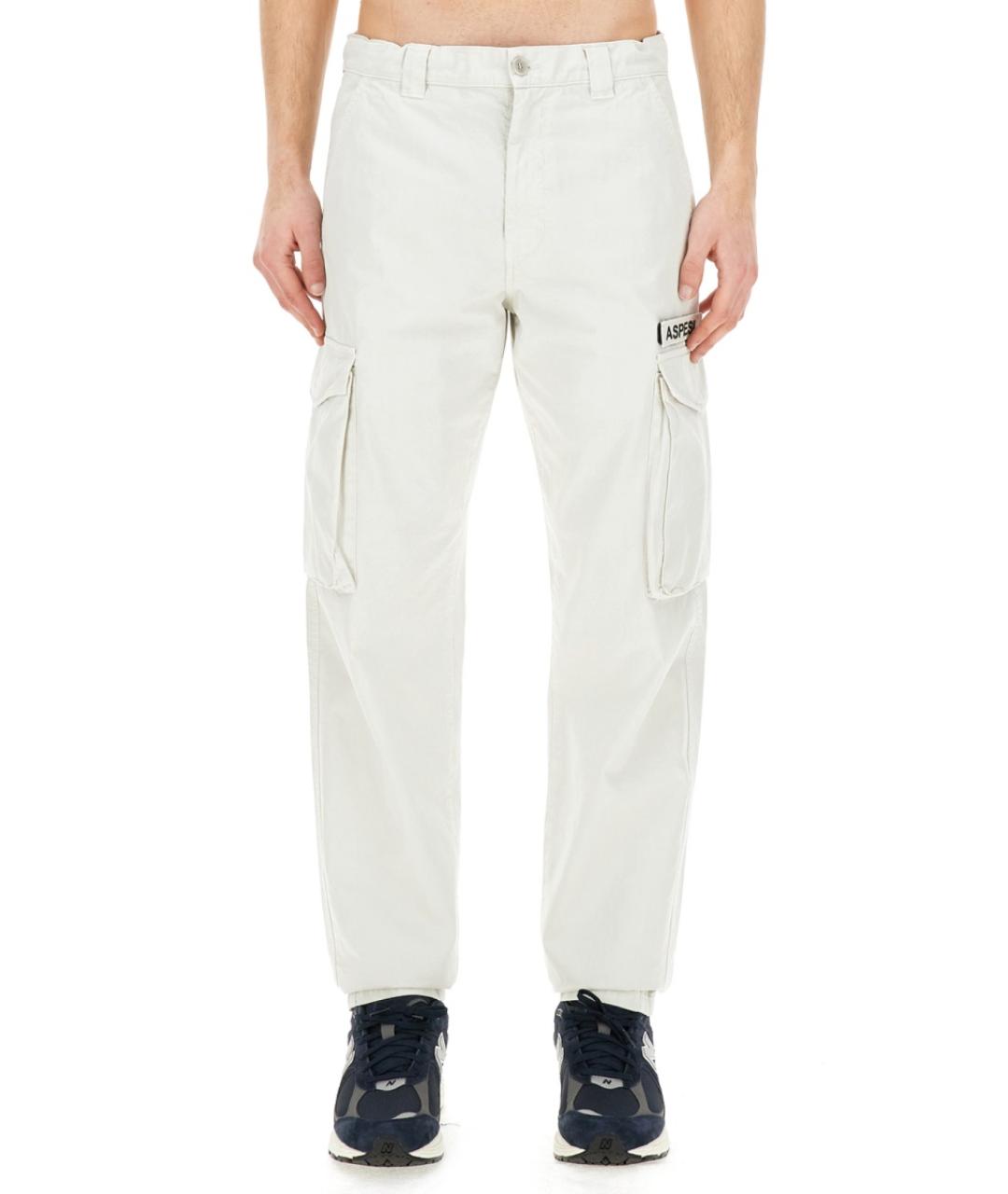 ASPESI Бежевые хлопковые повседневные брюки, фото 5