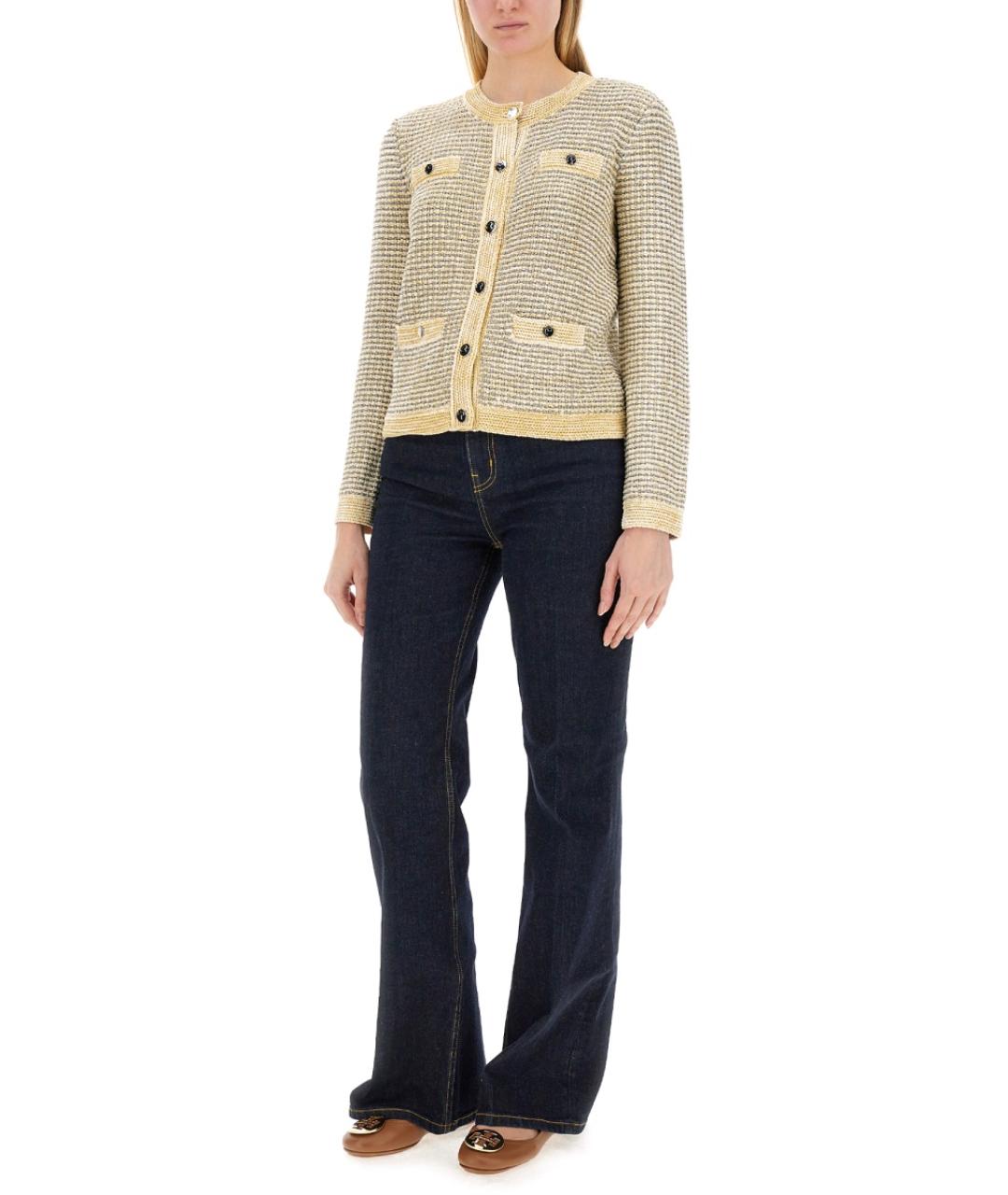 TORY BURCH Белый вискозный кардиган, фото 2