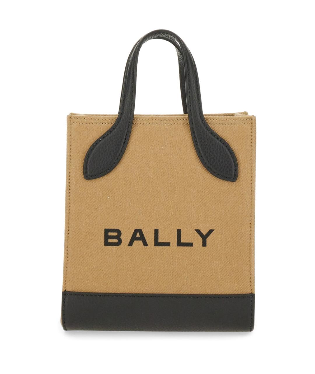 BALLY Бежевая хлопковая сумка тоут, фото 1