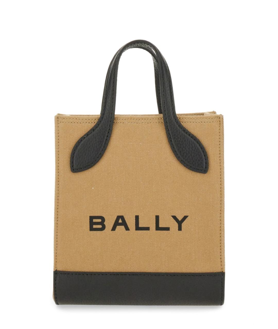 BALLY Бежевая хлопковая сумка тоут, фото 5