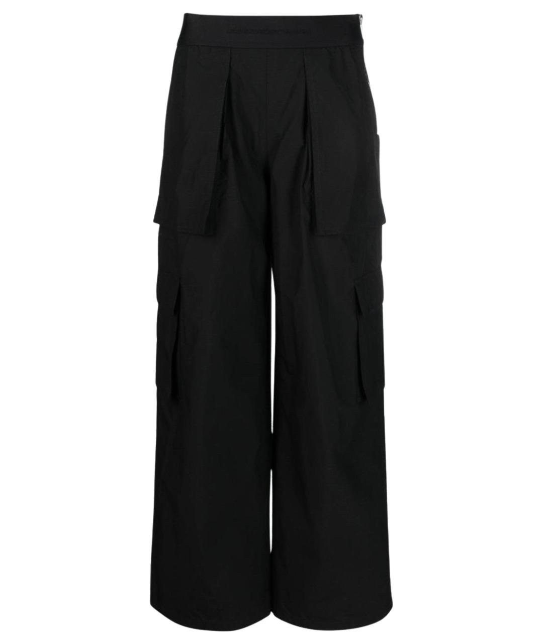 ALEXANDER WANG Черные хлопковые прямые брюки, фото 1