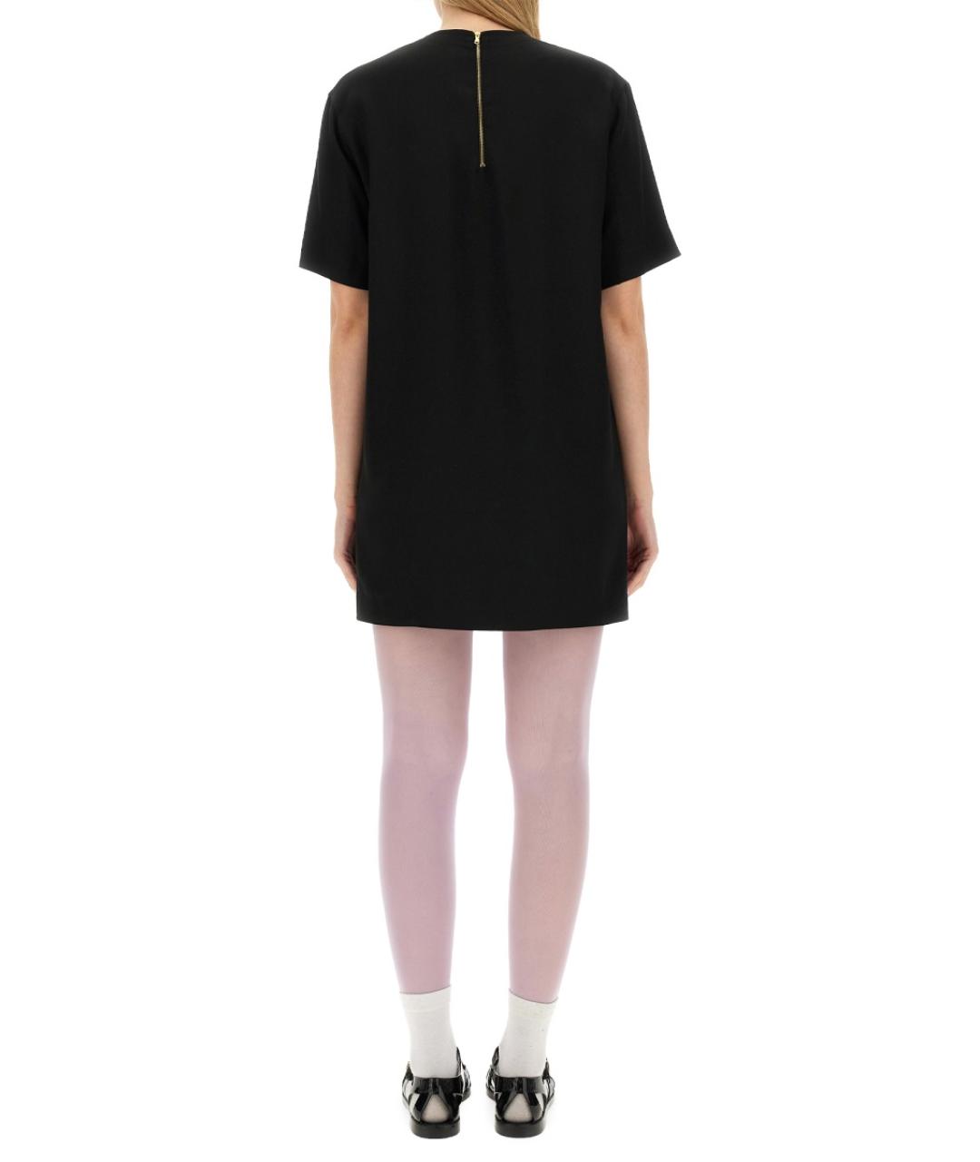 MOSCHINO Черное ацетатное повседневное платье, фото 4