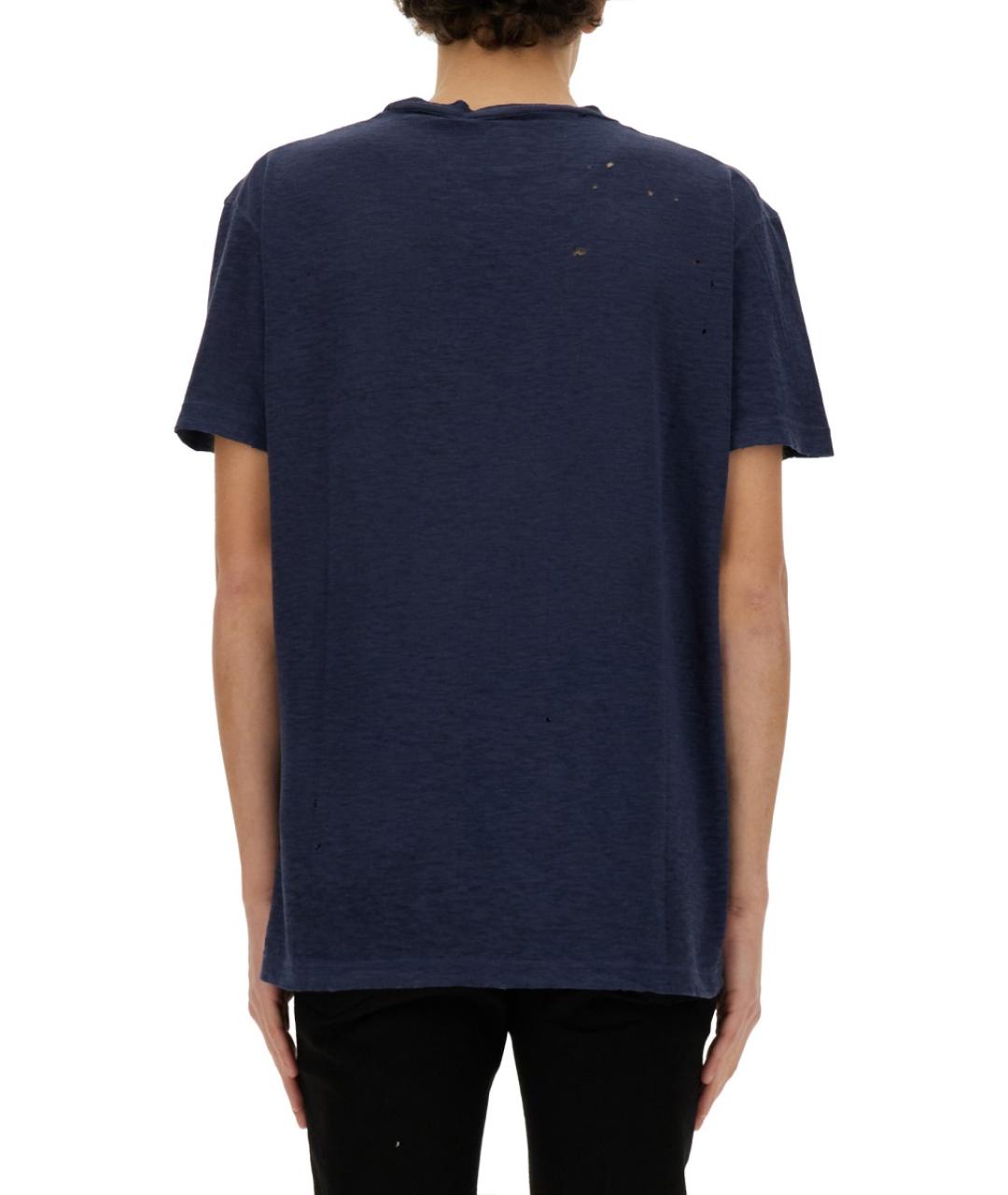 DSQUARED2 Синяя хлопковая футболка, фото 3