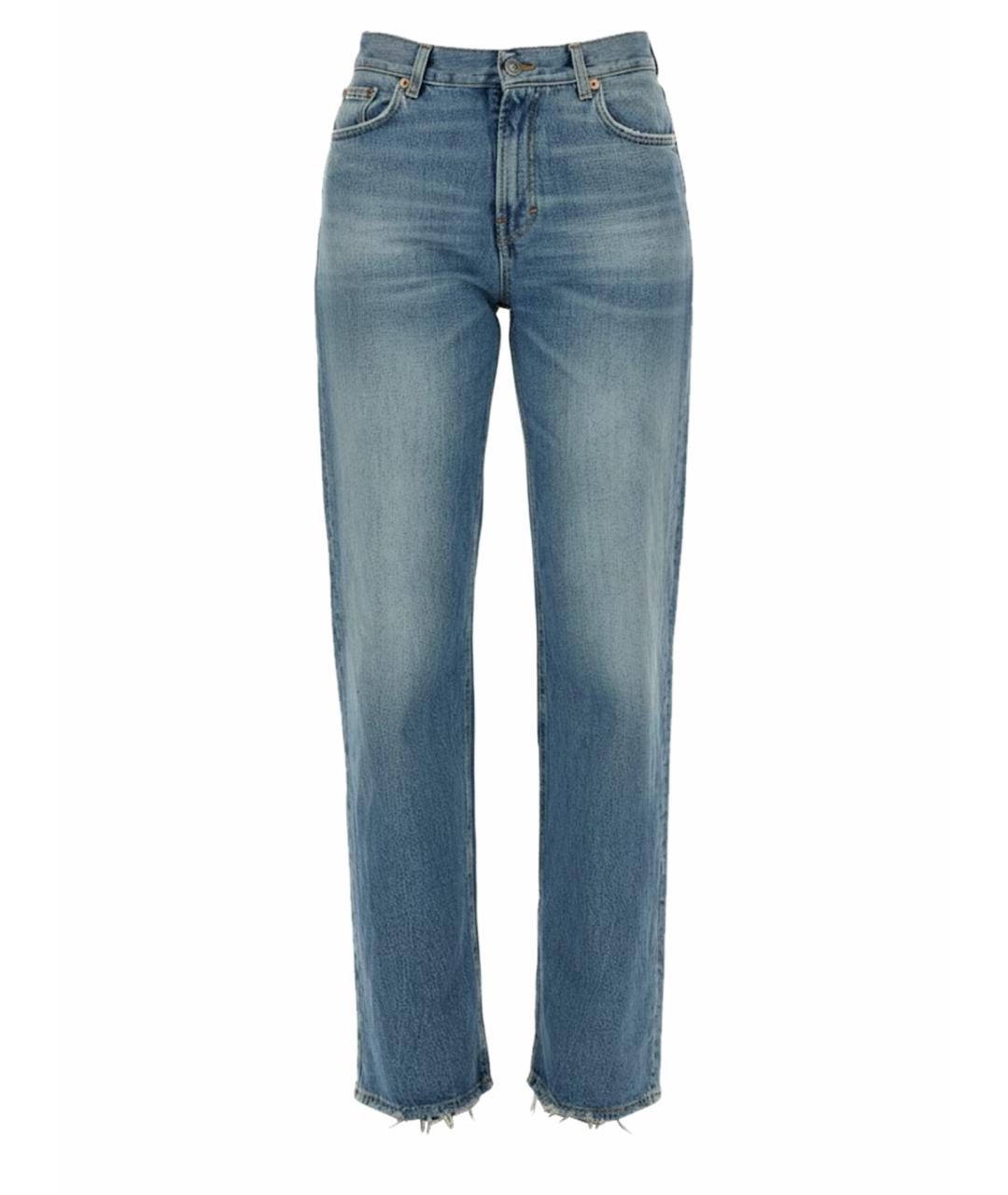 HAIKURE Синие хлопковые прямые джинсы, фото 1