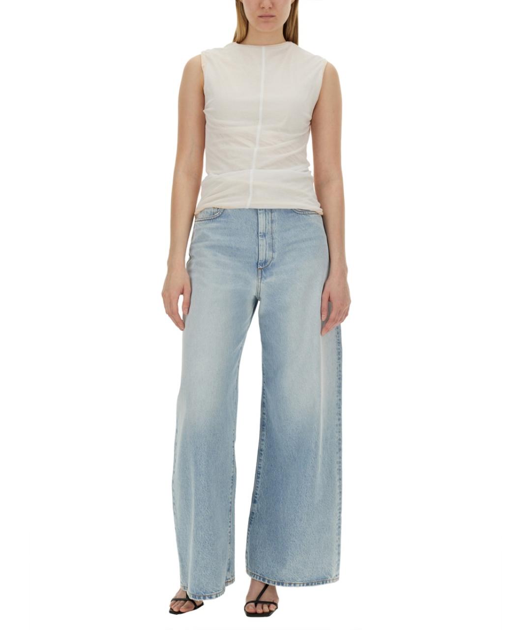 SPORTMAX Белая хлопковая блузы, фото 2