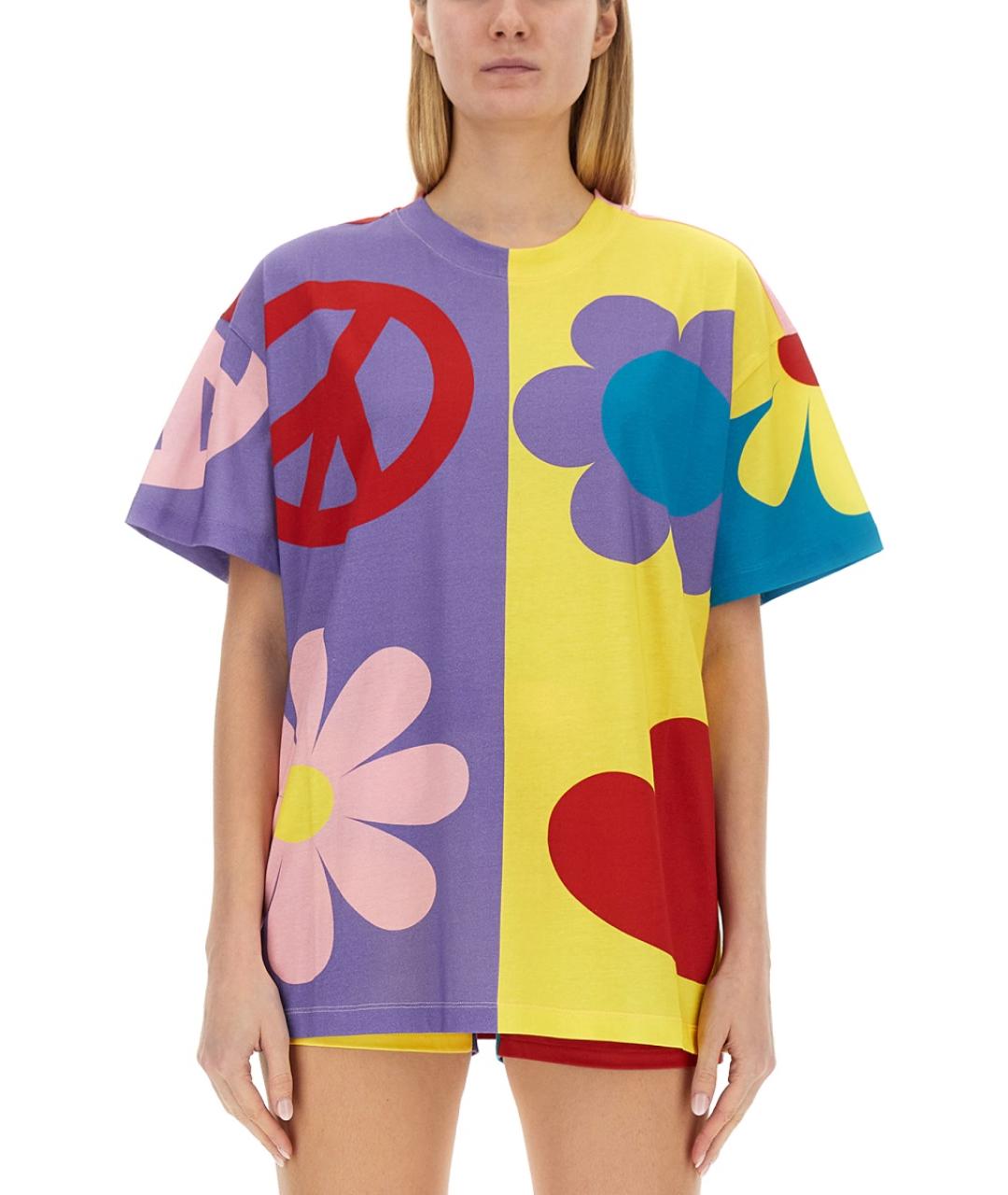 MOSCHINO JEANS Мульти вискозная футболка, фото 2