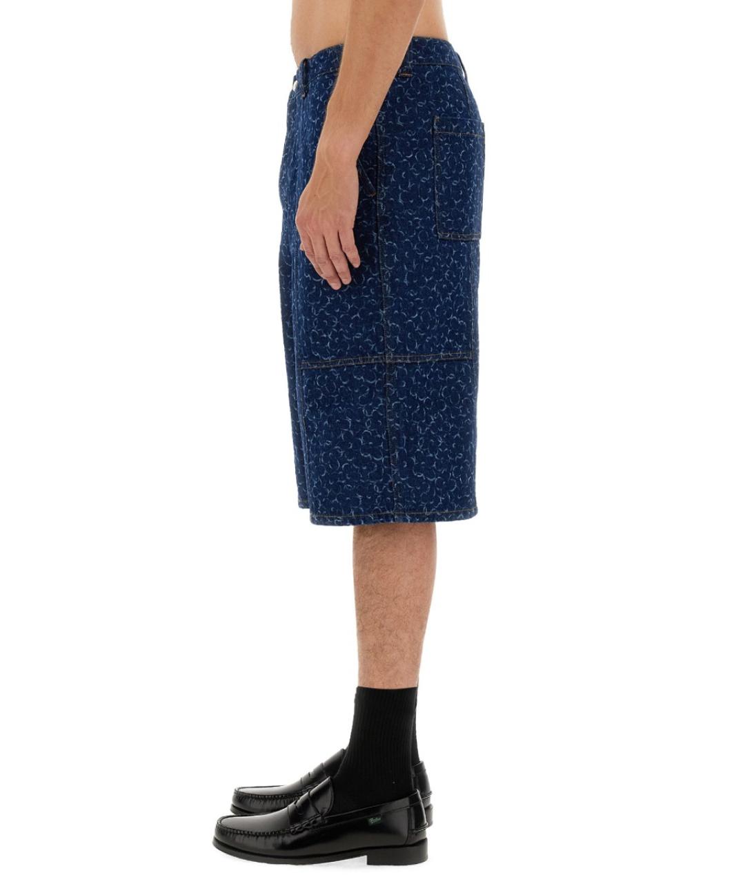 MAISON KITSUNE Синие хлопковые шорты, фото 5