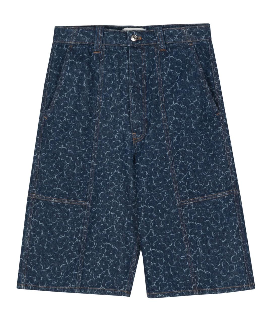 MAISON KITSUNE Синие хлопковые шорты, фото 1