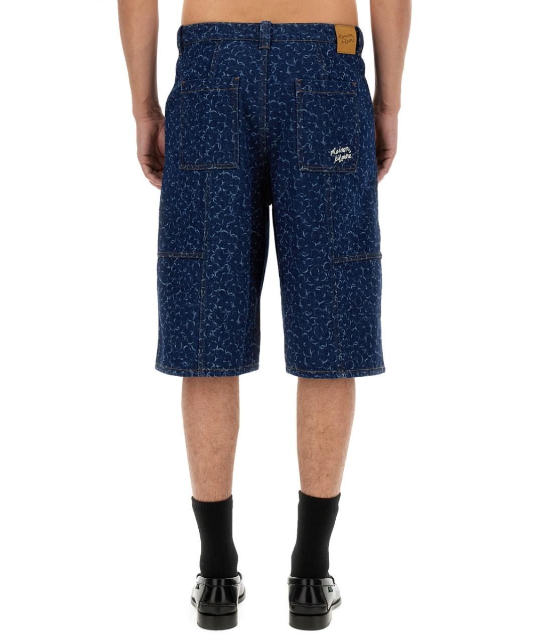 MAISON KITSUNE Синие хлопковые шорты, фото 4