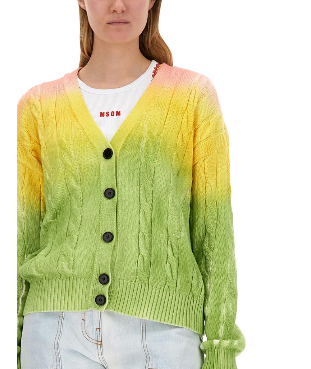 MSGM Мульти хлопковый кардиган, фото 4