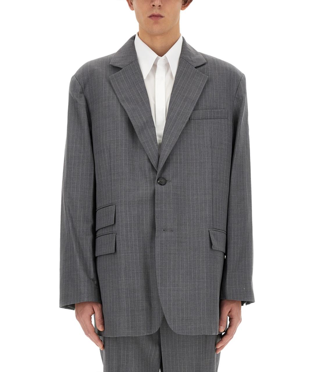 HELMUT LANG Серый шерстяной пиджак, фото 2