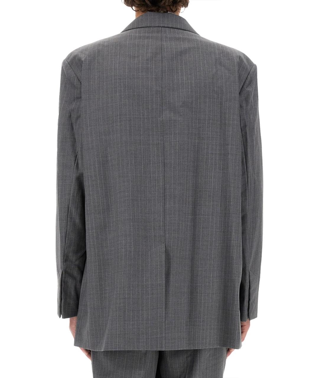 HELMUT LANG Серый шерстяной пиджак, фото 4