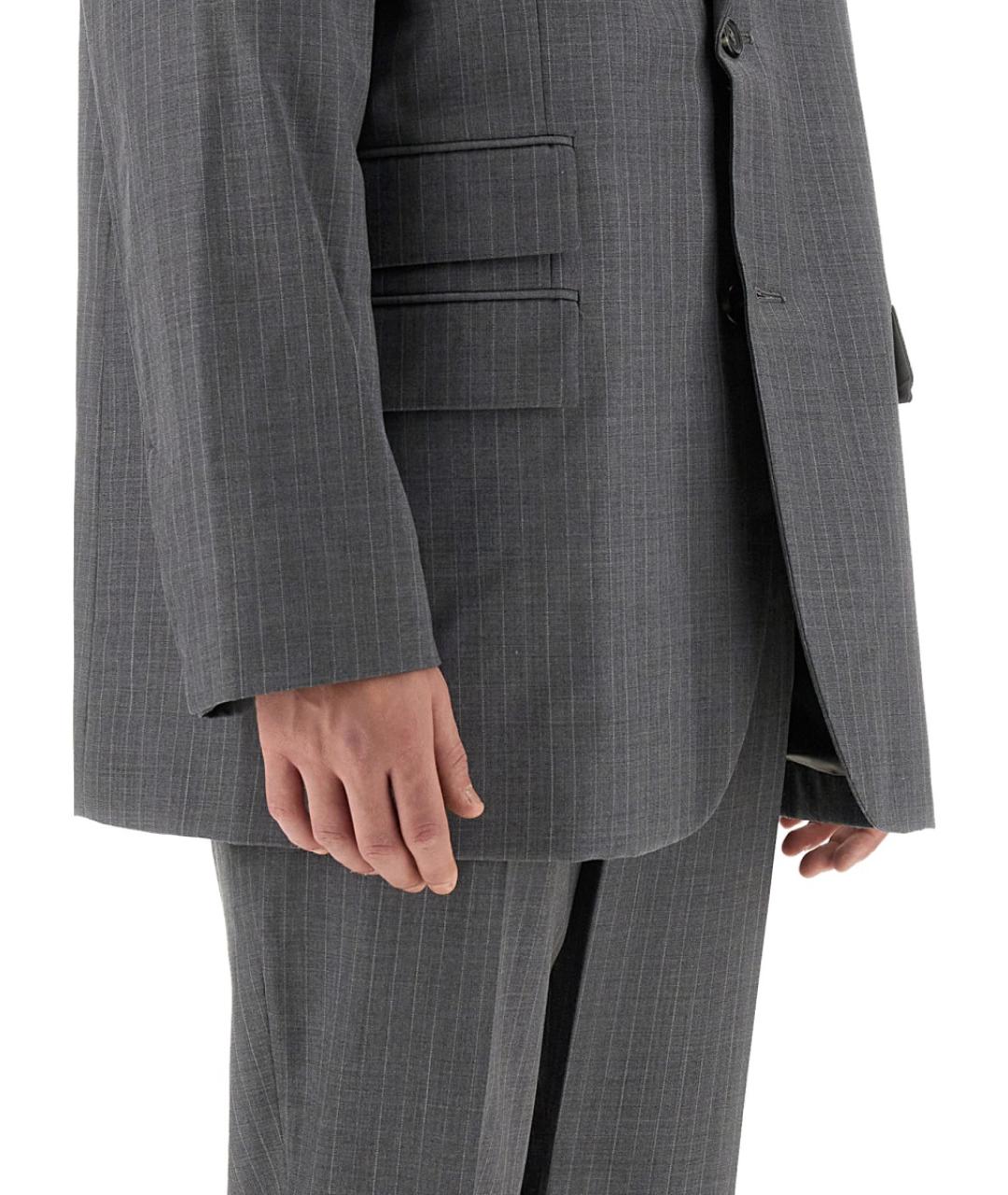HELMUT LANG Серый шерстяной пиджак, фото 5