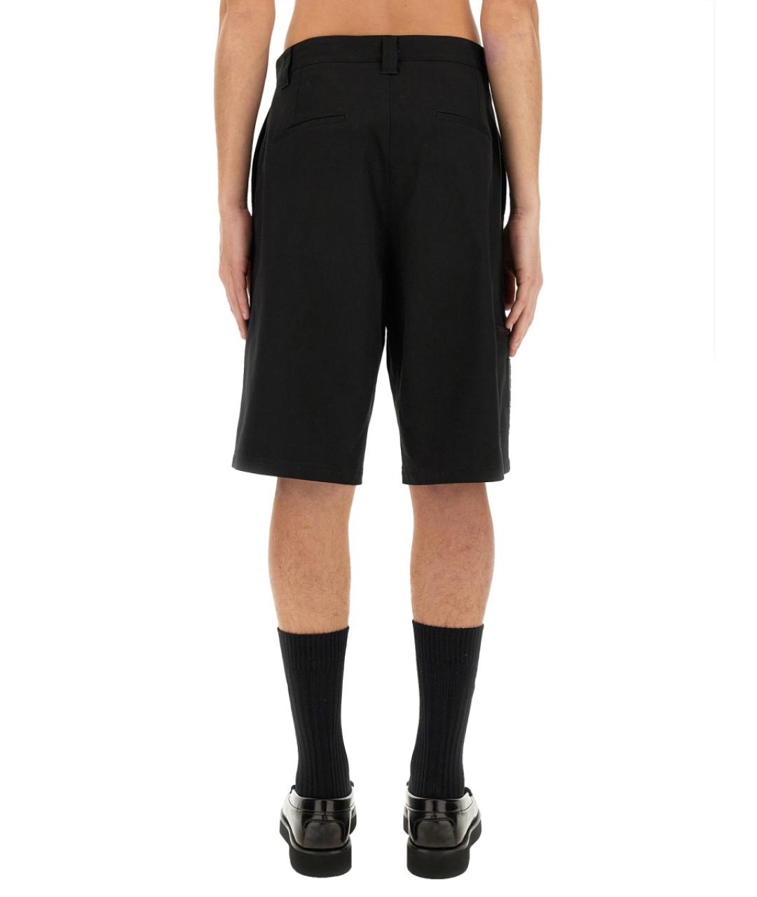 MOSCHINO Черные хлопковые шорты, фото 3