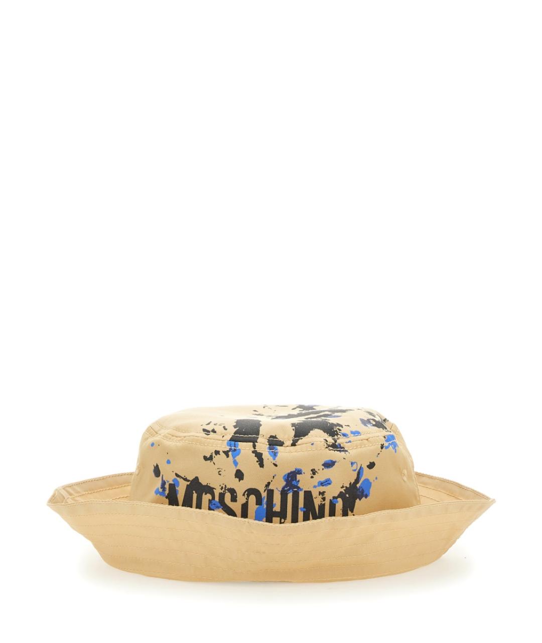 MOSCHINO Бежевая синтетическая шляпа, фото 1