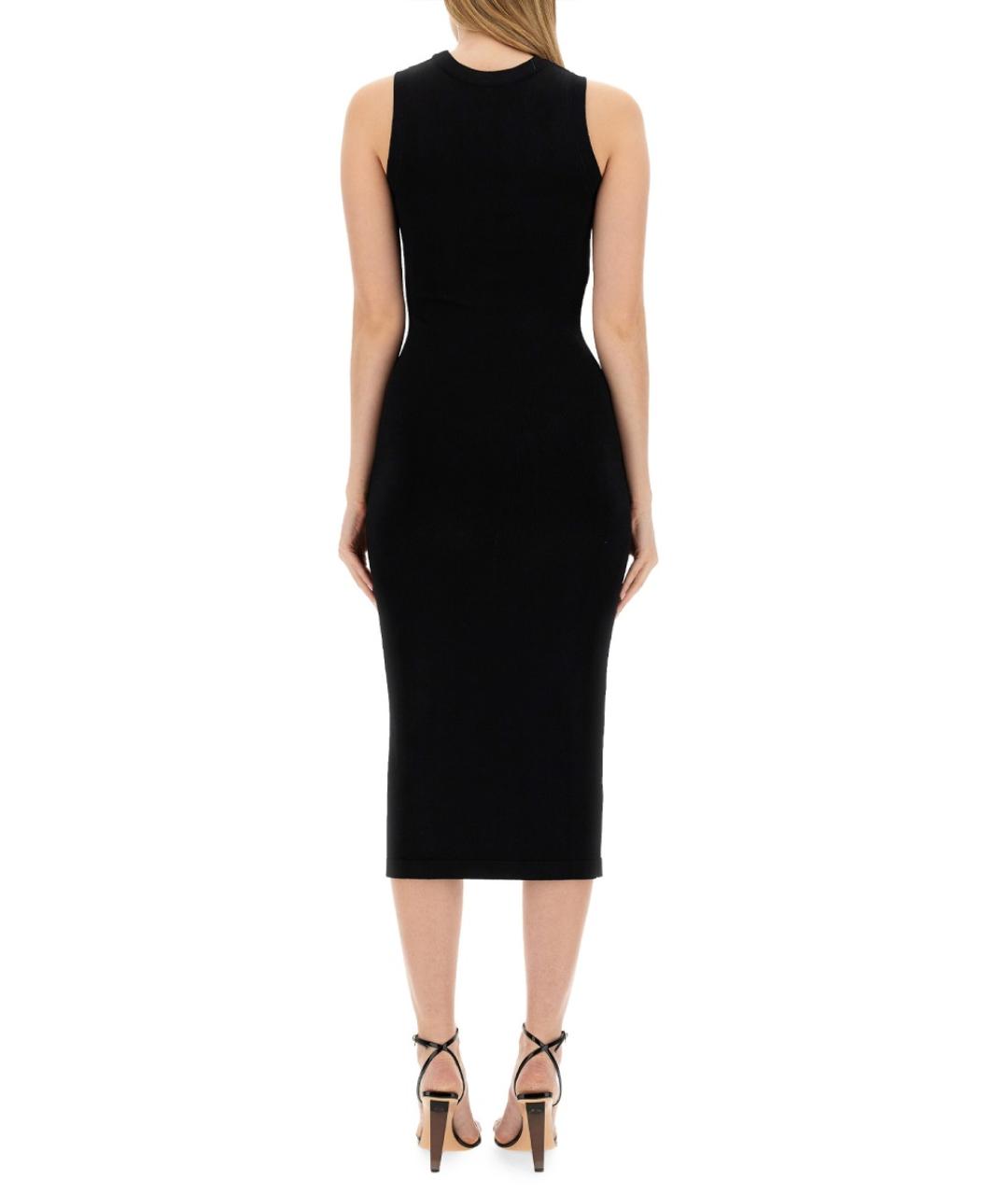 MOSCHINO Черное вискозное повседневное платье, фото 4