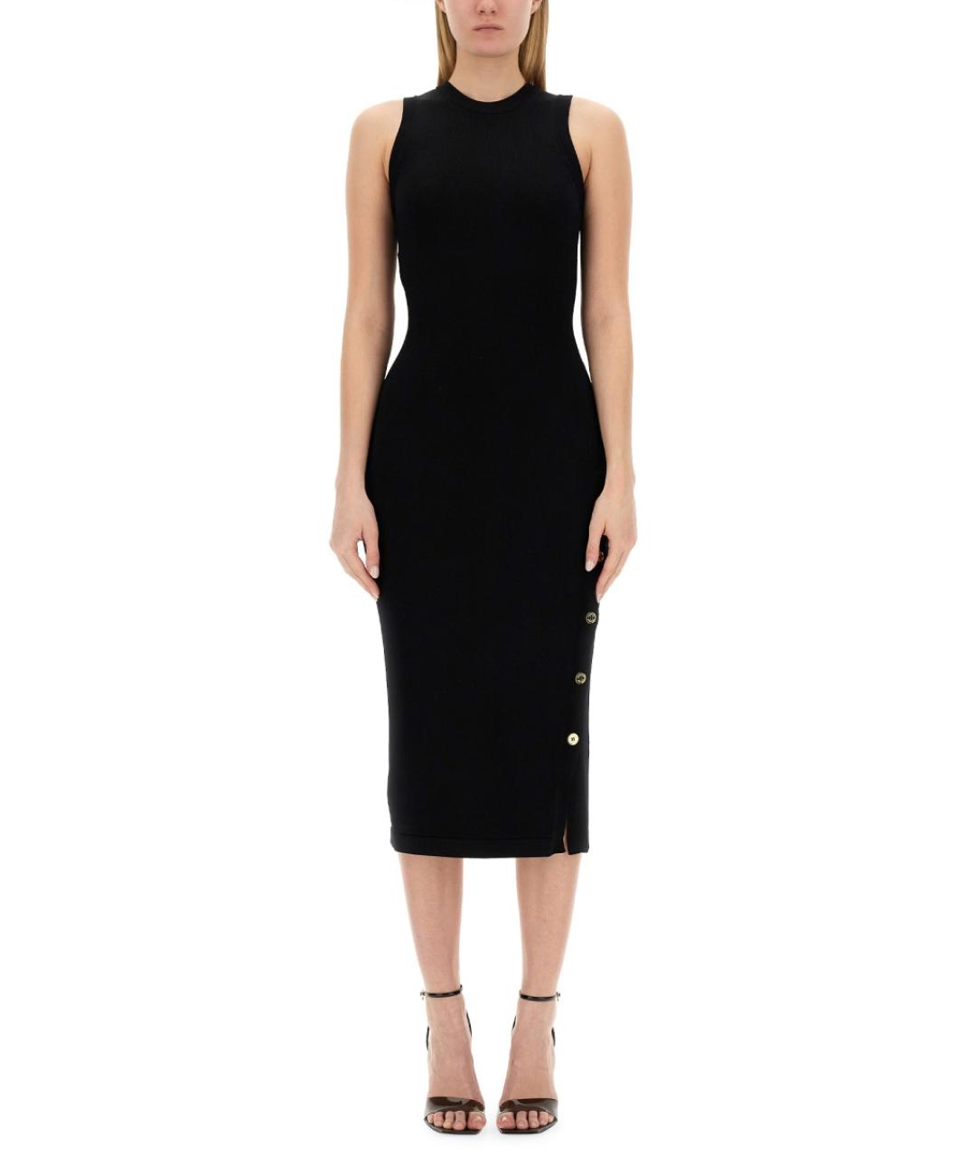 MOSCHINO Черное вискозное повседневное платье, фото 2