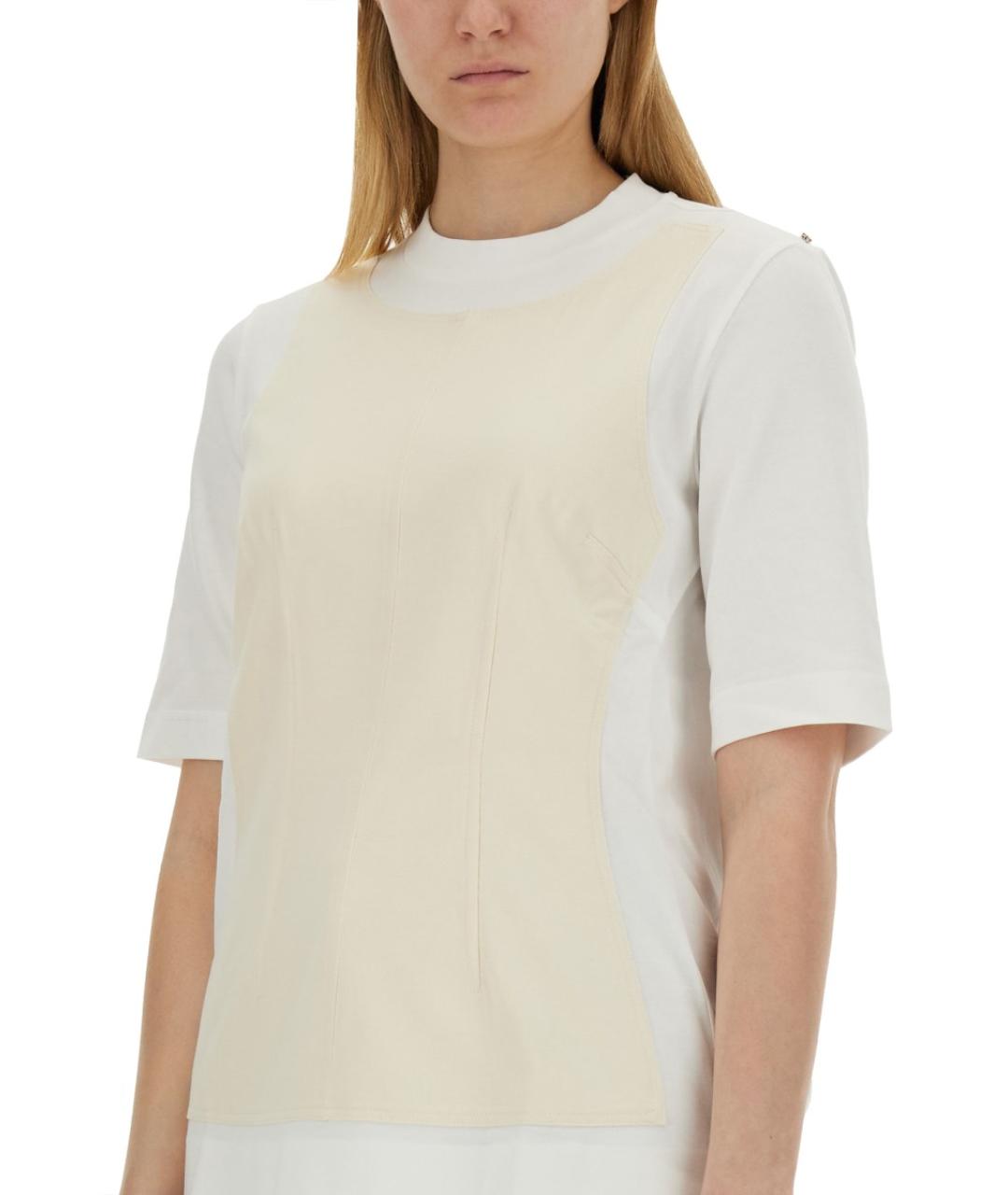 SPORTMAX Белая хлопковая футболка, фото 4