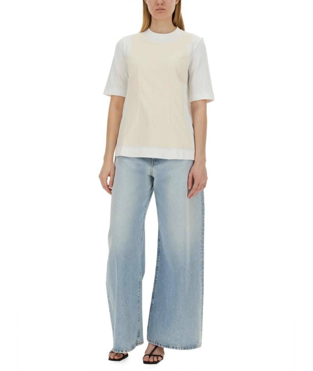 SPORTMAX Белая хлопковая футболка, фото 2