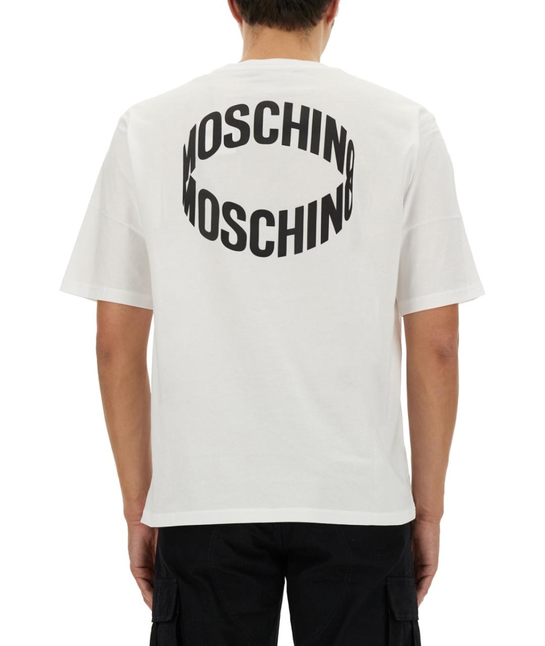 MOSCHINO Белая хлопковая футболка, фото 3