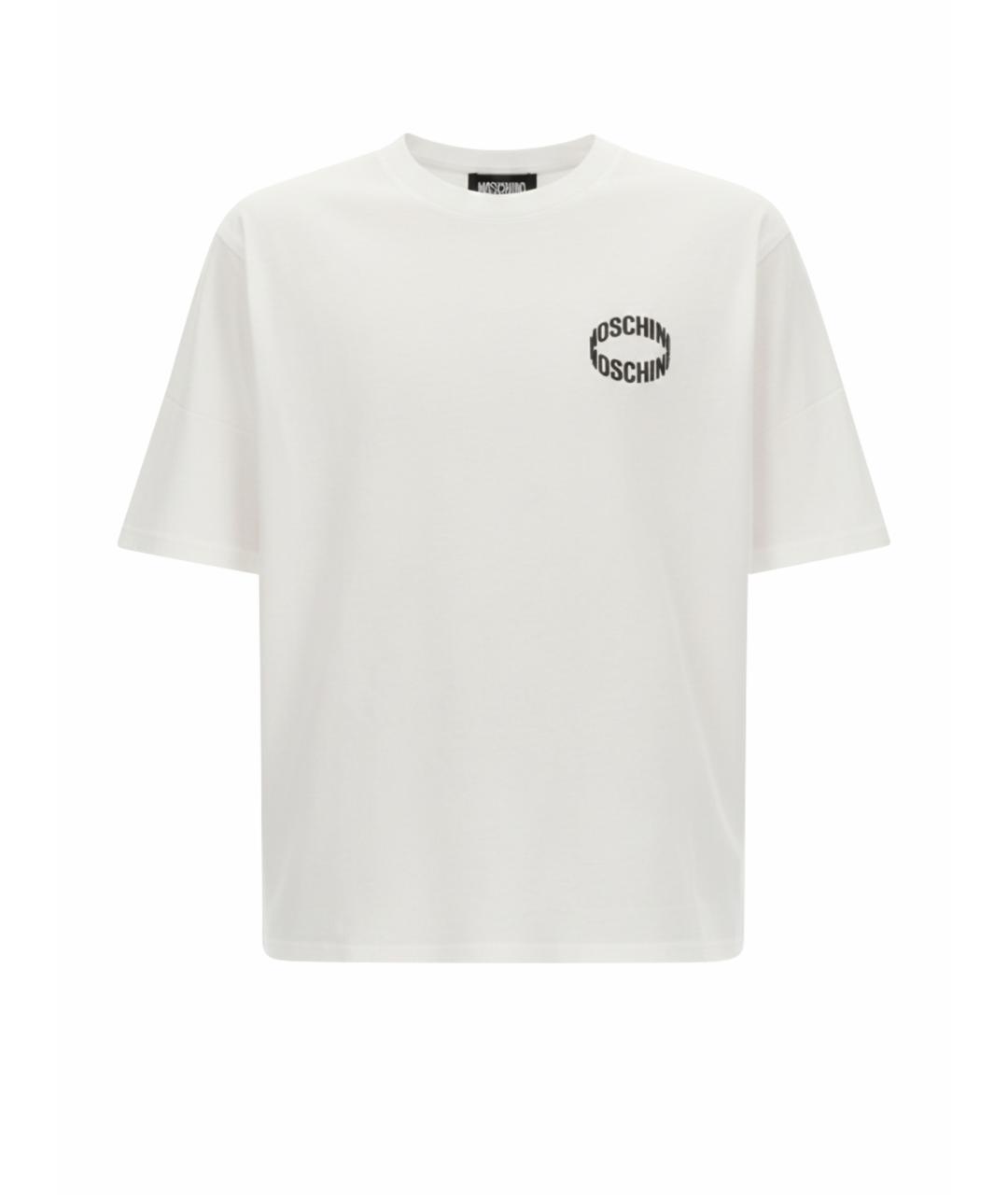 MOSCHINO Белая хлопковая футболка, фото 1