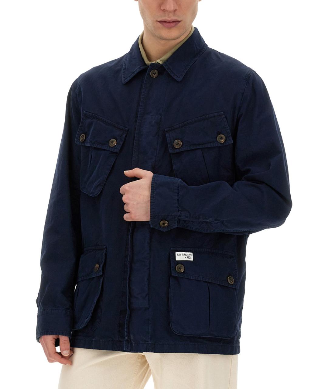 FAY Синяя хлопковая куртка, фото 4