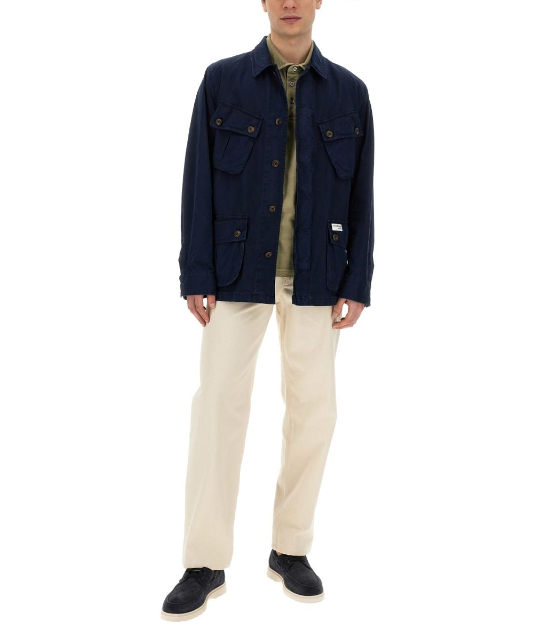 FAY Синяя хлопковая куртка, фото 2